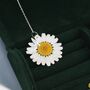 Real Daisy Flower Threader Earrings In Sterling Silver, thumbnail 7 of 11