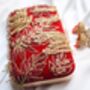 Autumn Leaves – Red Velvet Embroidered Tassel Clutch, thumbnail 2 of 3