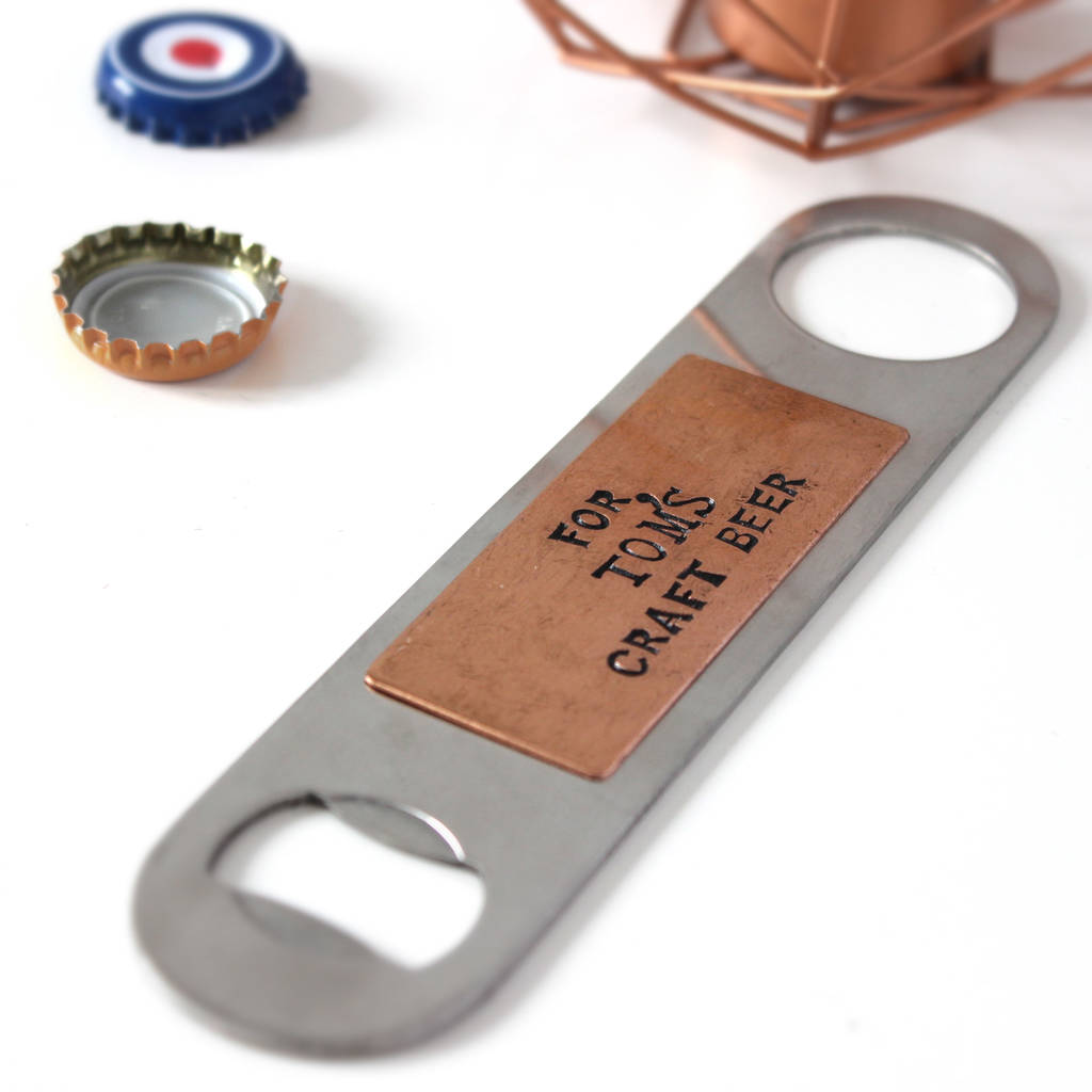 Personalised Copper On Bar Blade By Bourneys