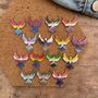 Pride Flag Lgbtq+ Phoenix Glitter Enamel Pin, thumbnail 1 of 8