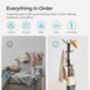 Coat Stand Metal Coat Rack With 12 Hooks Four Legs, thumbnail 3 of 9