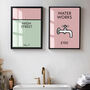Set Of Two Personalised Monopoly Print And Waterworks, thumbnail 9 of 11