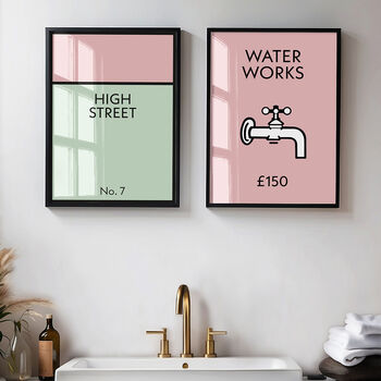 Set Of Two Personalised Monopoly Print And Waterworks, 9 of 11