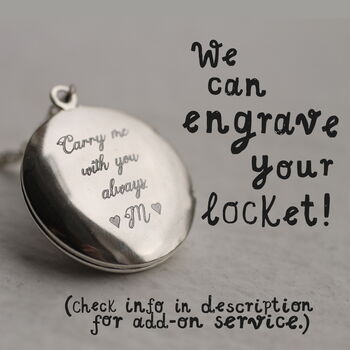 Silver Personalised Locket Necklace, 3 of 10