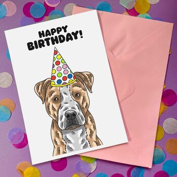 Personalised Staffie Father's Day Card, Dog Dad, 12 of 12