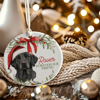Personalised Ceramic Pet Dog Christmas Tree Decoration For Various Breeds, 3 of 7