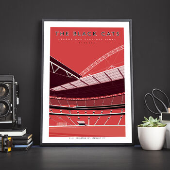 Sunderland The Black Cats Wembley Poster, 4 of 8