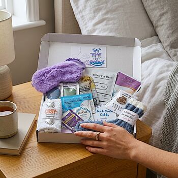 Lavender Pamper Hamper For Her Self Care Gift Box Relaxing Care Package, 3 of 12