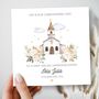 Neutral Christening Card For Goddaughter, Godson, Baptism Church Design, thumbnail 1 of 2