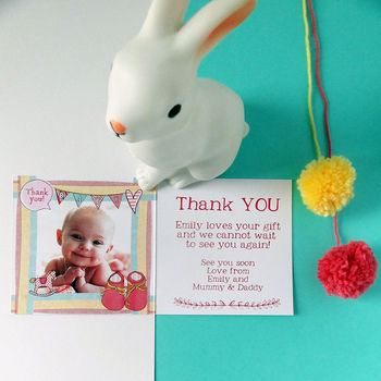 Personalised New Baby Thank You Cards Pack Of Six, 2 of 8