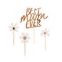 One Gold 'Best Mum Ever' Daisy Cake Topper, thumbnail 2 of 2