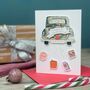 Luxury Christmas Card With Car And Presents, thumbnail 1 of 3
