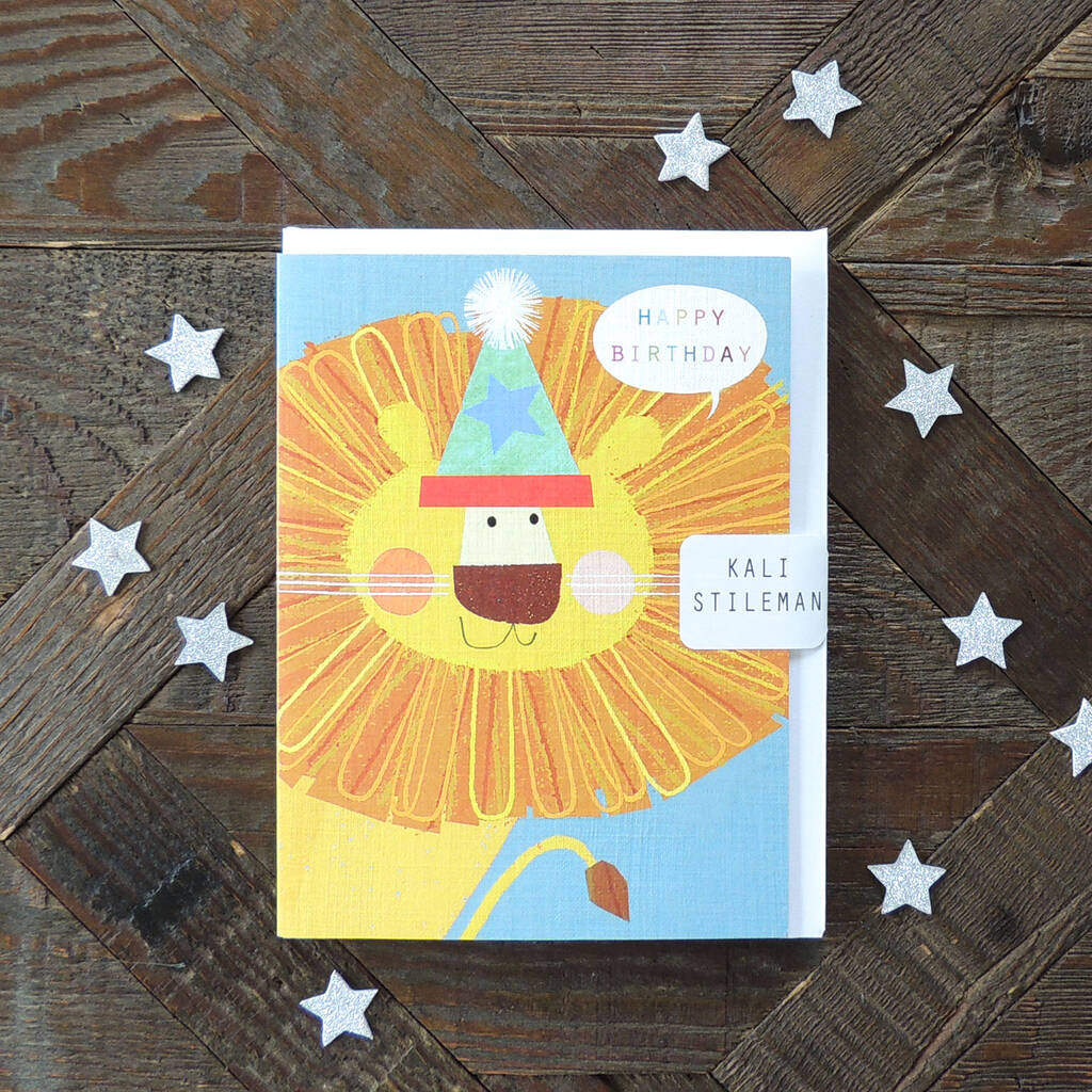 Mini Toy Lion Birthday Card By Kali Stileman Publishing