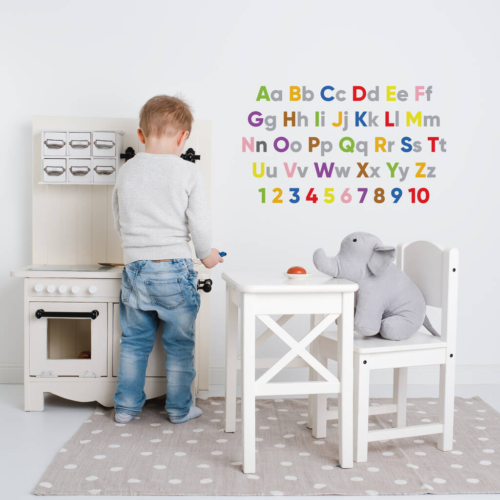 Alphabet And Numbers Wall Sticker