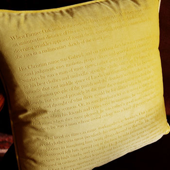 Favourite Book Personalised Velvet Cushion, 4 of 12