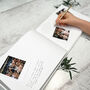 Wedding Linen Guest Book Modern Heart Design, thumbnail 7 of 11