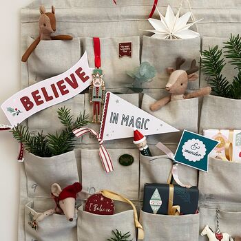 Christmas Believe In Magic Flags Card, 4 of 11