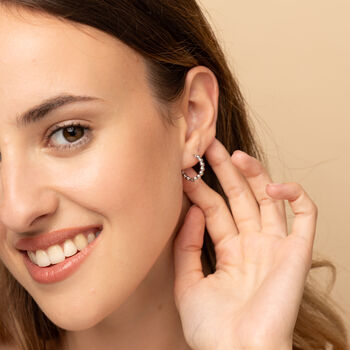 Small Bubble Huggie Hoop Earrings, 2 of 6