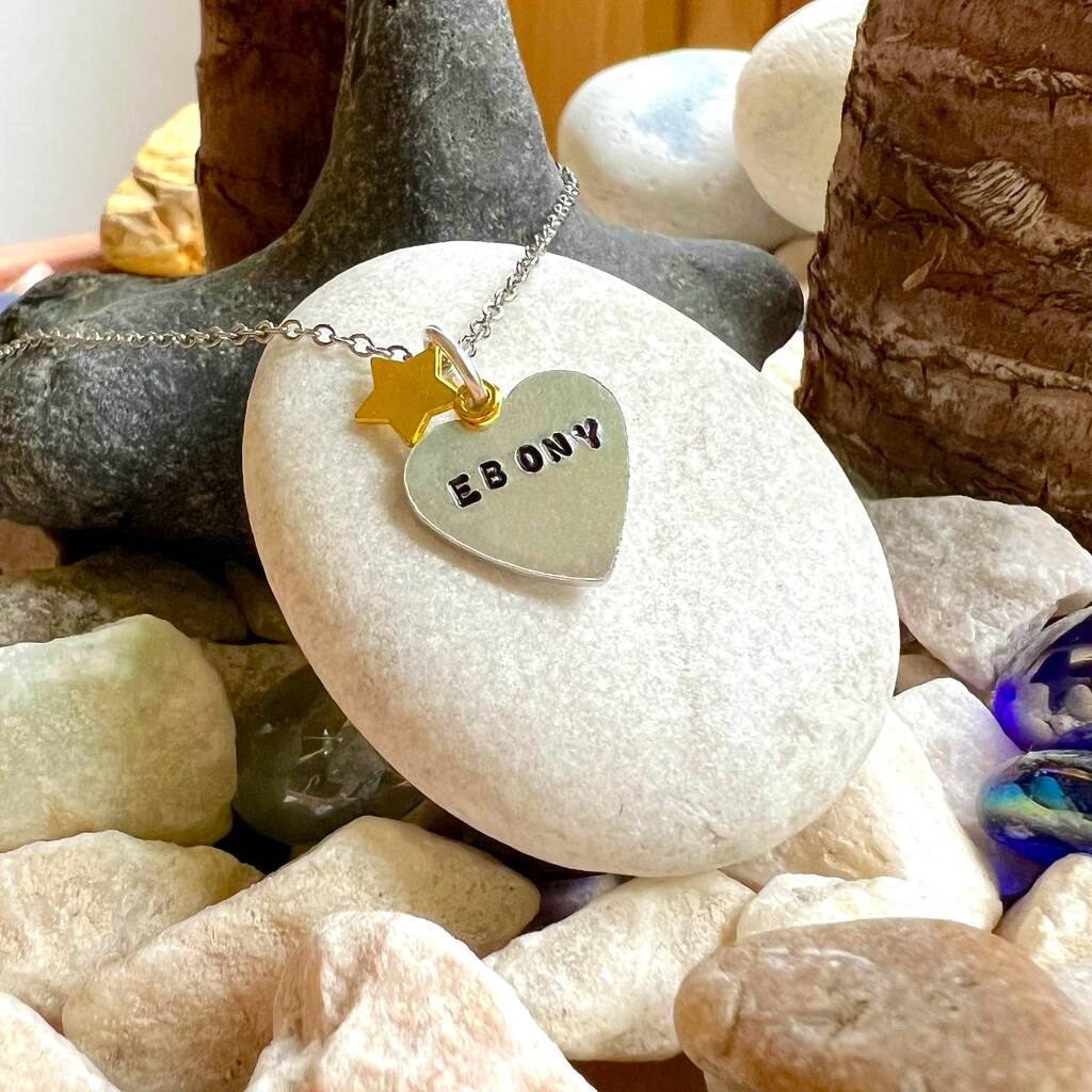 Personalised Secret Name Heart Necklace Jewellery Gift, 1 of 4