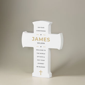 Personalised Wooden Cross Ornament, 5 of 10