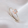 9ct Gold Square Diamond Engagement Ring, thumbnail 5 of 9
