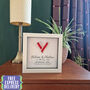Personalised 2nd Anniversary Gift Framed Cotton Heart, thumbnail 1 of 7