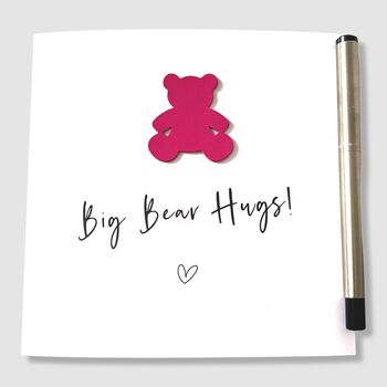 Valentines Card Big Bear Hugs Card Birthday, 6 of 7