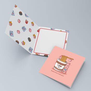 Cute Ramen Greetings Card, 7 of 8