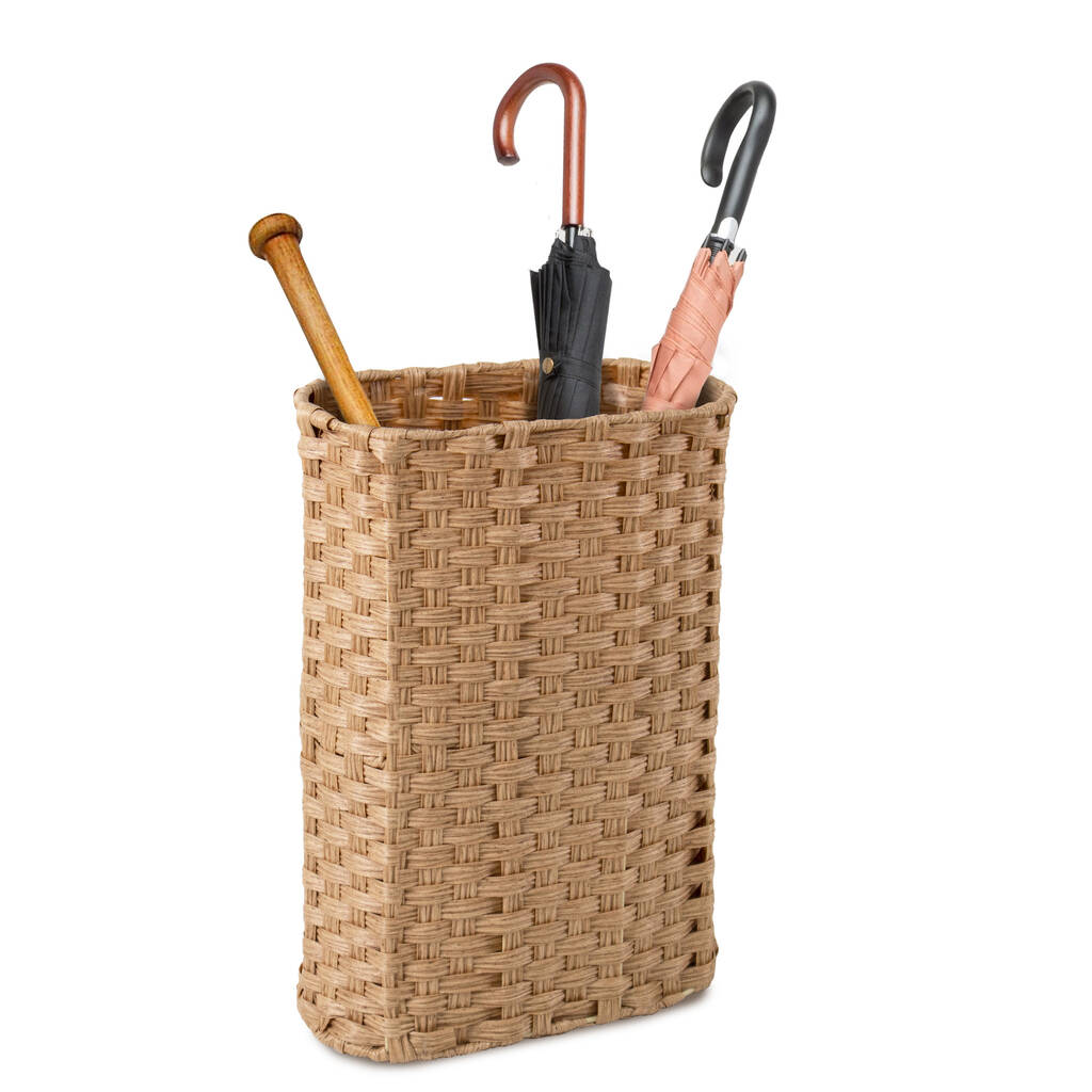 Narrow Wicker Umbrella Stand By MadeTerra