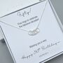 Sterling Silver Five Ring 50th Birthday Necklace, thumbnail 1 of 2