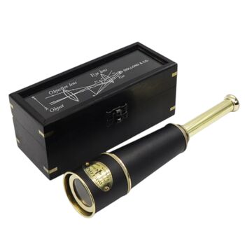 17 Inch Aurum Black Telescope With Wooden Case, 4 of 9