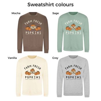 Personalised Farm Fresh Pupkins Pet Lover Sweatshirt, 2 of 11