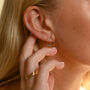 9ct Solid Gold Flow Stud Earrings, thumbnail 2 of 5