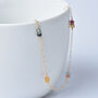 Multicoloured Sapphire Dainty Chain Bracelet, thumbnail 3 of 9