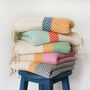 Herringbone Handloomed Soft Cotton Throw Blanket, thumbnail 12 of 12
