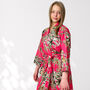Giraffe Print Cotton Dressing Gown Kimono, thumbnail 2 of 10