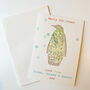 Personalised Printed Map Dog Or Penguin Christmas Card, thumbnail 2 of 7