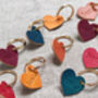 Bestie Leather Heart Keyring, thumbnail 8 of 8