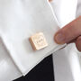 Wedding Couples Heart Personalised Square Cufflinks, thumbnail 10 of 12