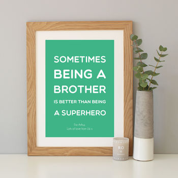 Superhero Brother Quote Print, 5 of 7
