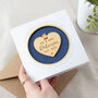 Gold 50th Anniversary Hanging Heart Keepsake Card, thumbnail 3 of 4