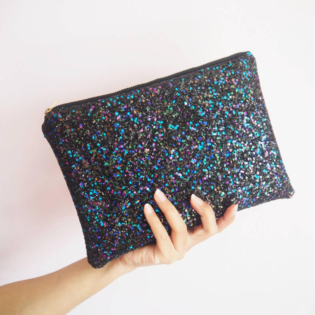 Sparkly Glitter Clutch Bag By Suki Sabur Designs