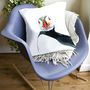 Inky Puffin Large Luxury Cushion And Inner, thumbnail 1 of 4