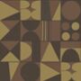 Take Shape Wallpaper, Chocolate + Terracotta + Straw, thumbnail 1 of 3