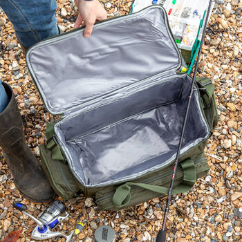 Personalised Insulated Fishing Holdall Set With Foldable Cushion, 6 of 11