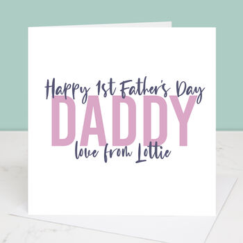 His First Father's Day Personalised Father's Day Card, 2 of 4