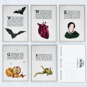 Gothic Halloween Literary Postcard Set, 2 of 4