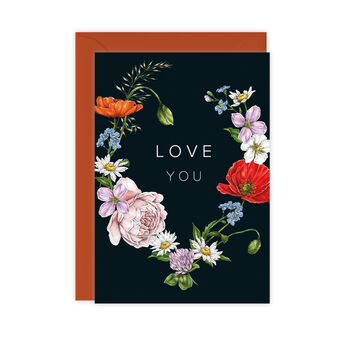 Champ De Fleur 'Love You' Botanical Card, 2 of 2