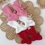 Newborn Botties, Cotton Baby Socks, Red, Dusky Rose Or White, thumbnail 1 of 10