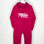 Kids Personalised Varsity Style Onesie With Name, thumbnail 5 of 7